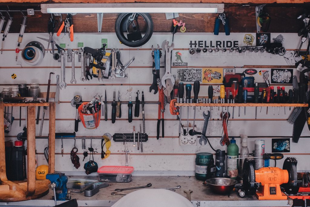 tools in mechanic shop